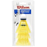 Wilson Unisex – Erwachsene DROPSHOT Badminton Shuttles, Gelb, 3 St ck EU