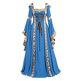 Fannyfuny Piratenkostüm Damen Renaissance Retro Partykleid Cosplay Dress Damen Gothic Kleider...