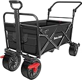 BEAU JARDIN Bollerwagen Faltbarer mit Bremse Handwagen bis 220 KG 150L Fassungsvermögen Leicht...