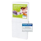 KiNDERWELT Babymatratze 60x120 cm, Schaumkernmatratze gesteppt, Matratze für Babybett,...