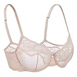 Lemorosy Balconette BH Damen mit Bügel Große Größen(Beige,80C)