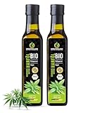 Kräuterland Bio Hanföl 2X250ml (500ml), Hanfsamenöl kaltgepresst, naturrein ohne Zusatz von...
