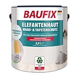 Baufix Elefantenhaut Wand- & Tapetenschutz transparent, seidenmatt, 2.5 Liter, Wandfarbe,...