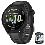 Garmin 010-02863-20 Forerunner 165 Smart-Sportuhr, Schwarz + Schiefergrau, offizielles...