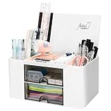 Miiepls Schreibtisch Organizer mit Schublade, Multifunktionaler Schreibtisch Organizer mit 5 Fächer...