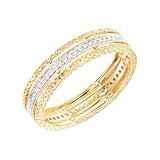 Beydodo Trauring Damen Einzeln Gold 585, Frauen Ringe mit Diamant 0.2ct Bandring Verlobungsringe...