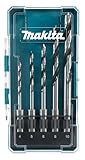 Makita E-15148 SDS-PLUS Holzbohrer-Set 5-teilig in Aufbewahrungsbox, Holzspiralbohrer für Weich-...