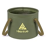 HIKENTURE Outdoor Faltschüssel 10L/15L/20L, Faltbarer Eimer Camping, Falteimer aus Langlebigem...