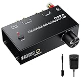 PROZOR Vorverstärker für Plattenspieler Audiophiler M/M Phono Vorverstärker mit Niveau Kontrollen...