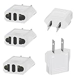 Reiseadapter 5 Stück, EU to US Adapter, Reiseadapter USA Adapter Steckdose Konverter Stecker...