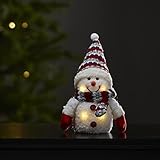 LED Weihnachtsfigur Joylight von Star Trading, Deko Schneemann aus Stoff und Kunststoffkörper mit...