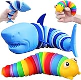 LUSTERMOON Raupe Dekompression Spielzeug Ozean Hai, Stim Spielzeug Dekompression Spaß Autismus ADHD...