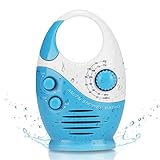 Wasserdichtes Duschradio, Tragbares AM-FM-Radio mit Hakendesign, Batteriebetriebenes Radio,...