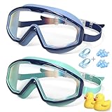 VOSOIR Kinder Schwimmbrille 3-15 mit Pool Spielzeug Enten, Taucherbrille UV-Schutz Anti Nebel,...