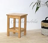 Casa Massivholz Sitz-Hocker Blumentisch Anton 34x46x34cm Kernbuche Natur lackiert