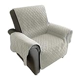 JEMIDI Wende Sesselschoner Sherpa Schonbezug Sesselschutz Schutzbezug Sesselhusse (Beige)