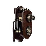 MRKU Retro-Wandtelefone für Festnetz， Vintage Wandmontage， Wandhalterung mit Drehregler，...
