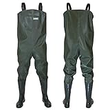 Wathose Herren Anglerhose mit Stiefel Gr 38-47 wasserdichte Watthosen Teich Fischer Watstiefel Hose...