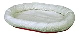 Trixie 28631 Kuschelbett, 47 × 38 cm, wollweiß/rot