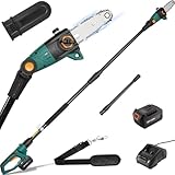 Elektrischer Akku Hochschneider Teleskop Astsäge, 20V 4,0Ah Li-Ion Akku/Ladegerät, 20cm...