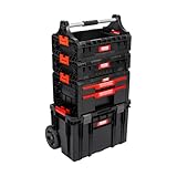 XL Werkzeugtrolley, Werkstattkoffer Set, Werkstattwagen Set aus'Q-Brick' Serie mit viel Zubehör! B...