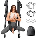 Leogreen Yoga Hängematte, Aerial Yoga Schaukel, Anti-Schwerkraft Yoga Pilates, mit 6 Griffen,...