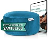 NAJATO Sports Yogakissen – Meditationskissen inkl. E-Book (PDF Datei) – Rundes Yoga Kissen mit...