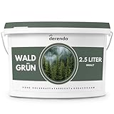 derendo Exklusive Wandfarbe grün 2,5L, hohe Deckkraft, Dispersionsfarbe innen, Innenwandfarbe...