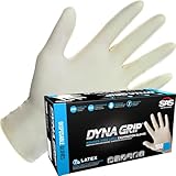 Dyna Grip 650-1001 Einweghandschuhe, puderfrei, Premium-Latex, 10 Boxen/100 Handschuhe, insgesamt...