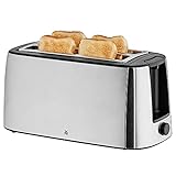 WMF Bueno Pro Toaster Langschlitz mit Brötchenaufsatz, 4 Scheiben, XXL Toast, Aufknusper-Funktion,...