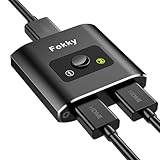 HDMI Splitter HDMI Switch,Fokky 4K@60Hz Aluminium Bidirektional Hdmi Switch 2 In 1 Out /1 In 2 Out...