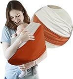 Queryifv Tragetuch Baby Neugeboren, Baby Carrier Wraps Elastisches Tragetuch Baby Tragetuch Baby...