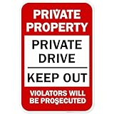 SIGO SIGNS Schild mit Aufschrift 'Private Property', 30,5 x 45,7 cm, rostfreies .063 Aluminium,...