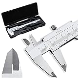 Retoo Messschieber Analog 150 mm aus Stahl mit Feststellschraube, Spritzwassergeschützt und...