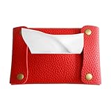 Taschentuchhalter – Taschentuchhalter aus PU-Leder | Femininer Pad-Organizer | Kompakte...