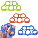 COCOMAX Fingertrainer Set, 3 Pcs Hand Trainer, Silikon Handtrainer Fingertrainer für Muskeltraining...