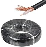 ZJSDRFM RF-Koaxialkabel RG174, Schwarz mit 50 Ohm und verlustarmem Kabel für Heimwerker- und...