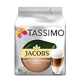 Tassimo Kapseln Jacobs Typ Latte Macchiato Classico, 40 Kaffeekapseln, 5er Pack, 5 x 8 Getränke