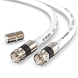 G-PLUG Antennenkabel 2m – Verlängerung für Sat Kabel F Stecker Koaxialkabel geeignet für TV,...