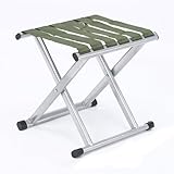 Tragbarer Klapphocker, leichter Stahl klappbarer Angelhocker, für Camping, Angeln, Picknick, Reisen...