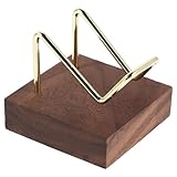 TOGEVAL Visitenkartenhalter mit Metallfuß Kleiner Kartenständer für Schreibtisch und Bürotheke...