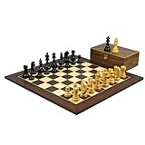 Macassar-Schach-Set, 50,8 cm, gewichtetes Ebenholz, deutsche Staunton-Stücke, 9,5 cm