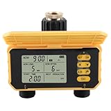 YWBL-WH Solar-Sprinkler-Timer, Intelligenter Schlauch-Wasser-Timer mit Regensensor und Solarpanel,...