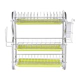 Abtropfgestell - Tier Großes Abtropfgestell mit Abtropffläche | Großer Wäscheständer über der...