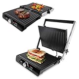 ADE Sandwichmaker 3 in 1 | antihaftbeschichteter Kontaktgrill & Paninitoaster | Tischgrill...