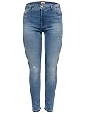 ONLY Damen Stretch-Jeans Hose ONLPaola Life mit hohem Bund 15170857 Light Blue Denim XL/34
