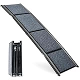 CO-Z Hunderampe für große Hunde 160cm Hundeautorampe mit Polyester-Deckenbezug Einstiegshilfe Auto...