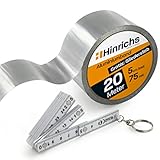 Hinrichs Aluminium Klebeband 20m x 50mm - hitzebeständiges Isolierklebeband - Alu Klebeband für...