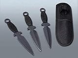 3er Black Zombie Wurfmesser Profi Kunai ca. 19cm - Throwing Knife - schnelles Werfen Messer...