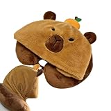 U-förmiges Kissen: Komfortable Capybara-Kapuze, weiches Reisekissen | Schlafkissen zum Schlafen |...